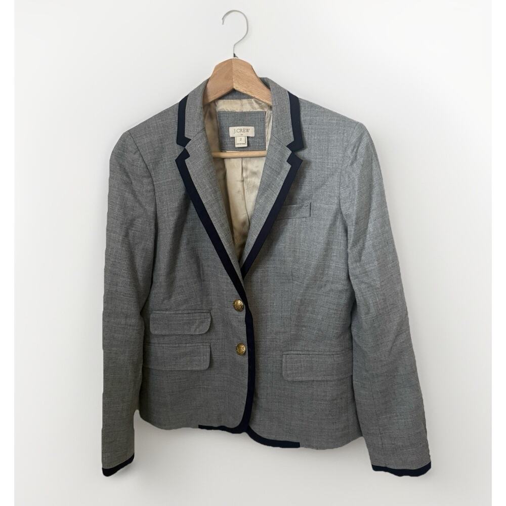 J.Crew Factory Tipped Keating Boy Classic Button Down Oxford Preppy Blazer 2